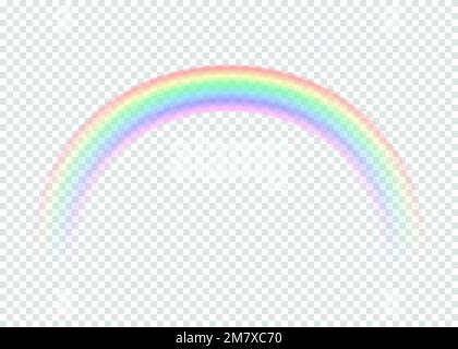 Transparenter Regenbogen. Isoliert auf transparentem Hintergrund. Vektordarstellung. Eps 10. Stock Vektor
