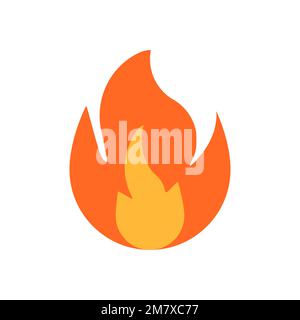 Feuerzeichen. Symbol für Brandflammen isoliert auf weißem Hintergrund. Vektordarstellung. Eps 10 Stock Vektor