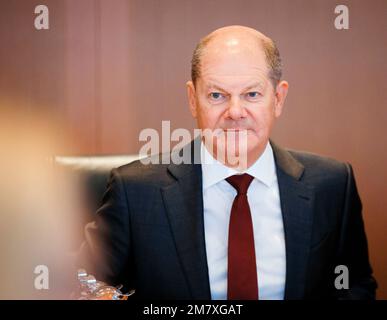 Berlin, Deutschland. 11. Januar 2023. Olaf Scholz (SPD), Bundeskanzler, anlässlich der wöchentlichen Kabinettssitzung der Bundesregierung im Bundeskanzleramt Berlin. 01/11/2023. Kredit: dpa Picture Alliance/Alamy Live News Stockfoto