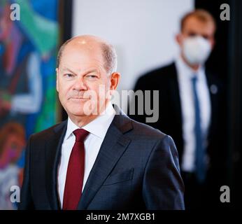 Berlin, Deutschland. 11. Januar 2023. Olaf Scholz (SPD), Bundeskanzler, anlässlich der wöchentlichen Kabinettssitzung der Bundesregierung im Bundeskanzleramt Berlin. 01/11/2023. Kredit: dpa Picture Alliance/Alamy Live News Stockfoto