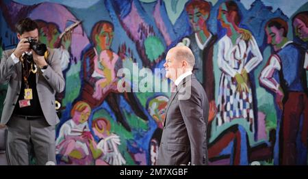 Berlin, Deutschland. 11. Januar 2023. Kanzler Olaf Scholz (SPD) nimmt an der Kabinettssitzung des Bundeskanzlers Teil. Kredit: dpa Picture Alliance/Alamy Live News Stockfoto