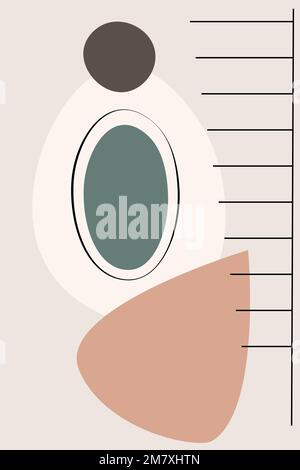 Abstrakte Linie und geometrische Form Einfache moderne Illustration. Kann für die Wanddekoration zu Hause oder im Büro verwendet werden Stock Vektor