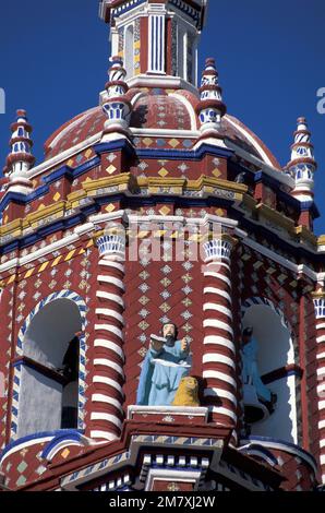 Mexiko, Puebla, San Andrés Cholula, Templo de Santa María Tonantzintla Stockfoto