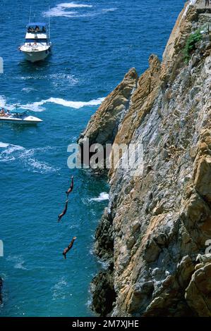 Mexiko, Pazifikküste, Guerrero, Bahia de Acapulco, Acapulco, La Quebrada, Divers Point, Stockfoto