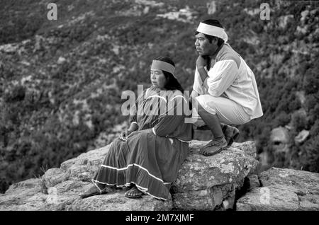 Mexiko, Chihuahua, Sierra Madre Occidenta, Creel, Copper Canyon, Tarhumara-Paar Stockfoto