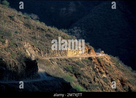 Mexiko, Chihuahua, Sierra Madre Occidenta, Copper Canyon, Straße nach Batopilas, Stockfoto