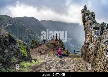 Am Aussichtspunkt Mirador de Jinama, El Hierro, Kanarische Inseln, Spanien | am Aussichtspunkt Mirador de Jinama, El Hierro, Kanarische Inseln, Spanien Stockfoto