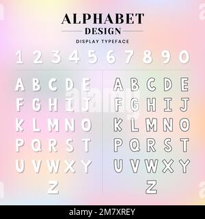 Vektor für Alphabet- und Nummernsatz Stock Vektor