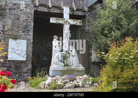 Conwy ist eine ummauerte Marktstadt und Gemeinde an der Küste von Nordwales Stockfoto