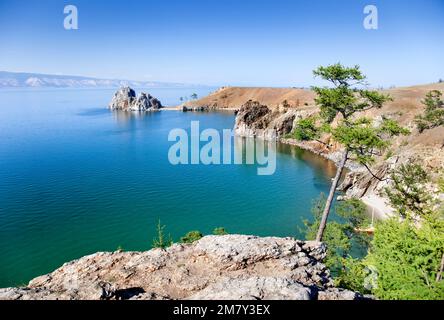 cape burhan auf Olkhon Island Stockfoto
