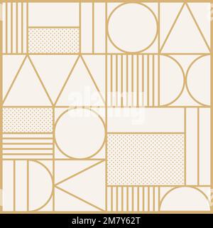 Art Deco Muster Vektor Hintergrund in Gold Stock Vektor
