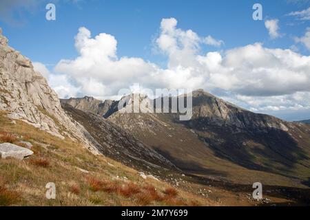 Die Ziege fiel und die Nordziege fiel von den Hängen von Cir Mhor über Glen Rosa auf der Insel Arran North Ayrshire Schottland Stockfoto