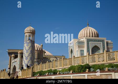 Hazart-Khizr Moschee Komplex, ursprünglich erbaut aus dem 8. Jahrhundert, Samarkand, Usbekistan Stockfoto