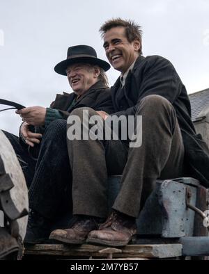 Die Banshees von Inisherin Filmen Colin Farrell & Brendan Gleeson Stockfoto