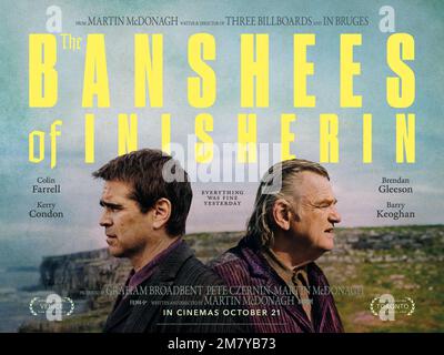 Die Banshees von Inisherin-Film-Poster Stockfoto