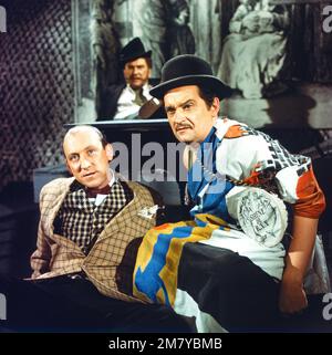 Die Reise um die Erde, Fernsehfilm nach dem Roman von Jules Verne, Deutschland 1964, Regie: Hans Dieter Schwarze, Darsteller: Karl Lieffen, Manfred Lichtenfeld Stockfoto