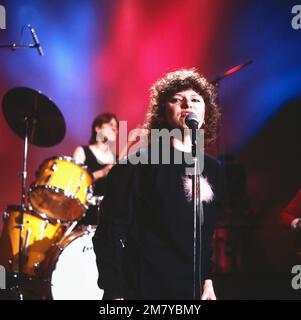 Rockpop, Konzert- und Live-Musik-Sendereihe, Deutschland 1977 - 1982, Sendung vom 1. Juni 1981 , live auf der Bühne: Dianne Heatherington, Kanadische Rock Sängerin mit dem Song: Helter Skelter Stockfoto