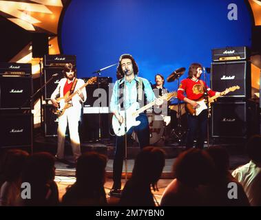 Rockpop, Konzert- und Live-Musik-Sendereihe, Deutschland 1977 - 1982, Sendung vom 21. April 1979, live auf der Bühne: britische Band 'Bad Company' mit ihrem Song 'Rock n' Roll Fantasy' Stockfoto