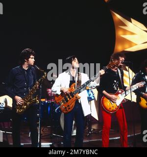 Rockpop, Konzert- und Live-Musik-Sendereihe, Deutschland 1977 - 1982, Sendung vom 22. Juli 1978 , live auf der Bühne: Chicken Shack, englische Blues Rock Band mit Bassist Andy Silvester, Mitte, Lead Gitarrist und Sänger Stan Webb, rechts. Stockfoto