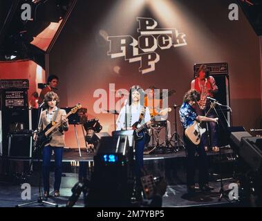Rockpop, Konzert- und Live-Musik-Sendereihe, Deutschland 1977 - 1982, Sendung vom 21. April 1979, live auf der Bühne: Liner, englische Rockband mit Gitarrist Eddie Golga, Mitte Stockfoto