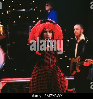 Rockpop, Konzert- und Live-Musik-Sendereihe, Deutschland 1977 - 1982, Sendung vom 1. Juni 1981, live auf der Bühne: Amerikanische Sängerin Lene Lovich mit ihrem Song „New Toy“ Stockfoto