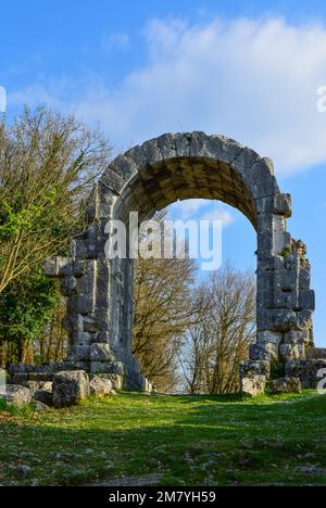 Carsulae (Italien) - eine archäologische römische Stätte in der Region Umbrien, Mittelitalien, neben San Gemini, einer kleinen mittelalterlichen Stadt in der Provinz Terni Stockfoto