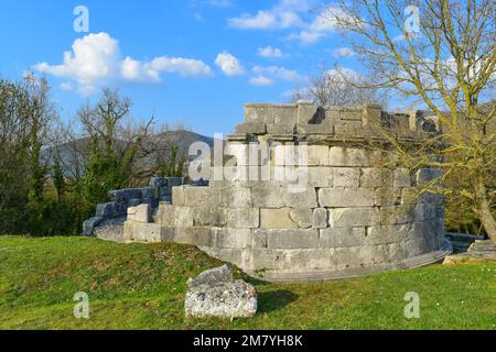 Carsulae (Italien) - eine archäologische römische Stätte in der Region Umbrien, Mittelitalien, neben San Gemini, einer kleinen mittelalterlichen Stadt in der Provinz Terni Stockfoto