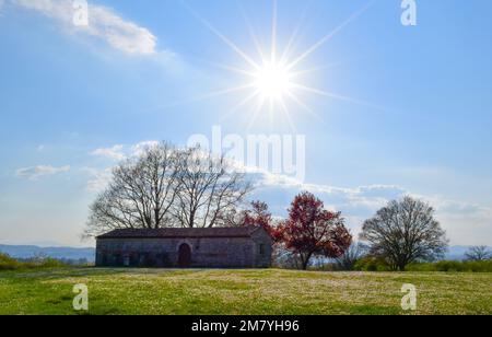 Carsulae (Italien) - eine archäologische römische Stätte in der Region Umbrien, Mittelitalien, neben San Gemini, einer kleinen mittelalterlichen Stadt in der Provinz Terni Stockfoto