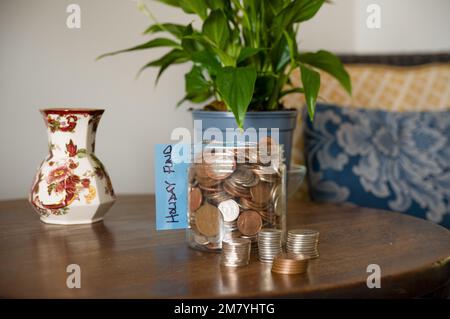 Sparfonds-JAR für Urlaubskonzept Stockfoto