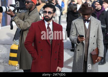 Florenz, Italien. 11. Januar 2023. Florence, Pitti Uomo 103. Auflage. Redaktionelle Verwendung Nur Kredit: Independent Photo Agency/Alamy Live News Stockfoto