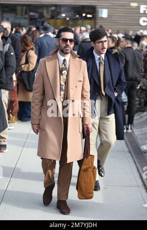 Florenz, Italien. 11. Januar 2023. Florence, Pitti Uomo 103. Auflage. Redaktionelle Verwendung Nur Kredit: Independent Photo Agency/Alamy Live News Stockfoto