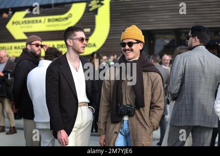 Florenz, Italien. 11. Januar 2023. Florence, Pitti Uomo 103. Auflage. Redaktionelle Verwendung Nur Kredit: Independent Photo Agency/Alamy Live News Stockfoto