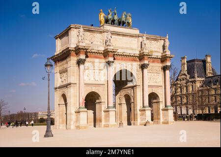 Arc de Triomphe du Carrousel, Carrousel Plaza, Paris, Frankreich Stockfoto