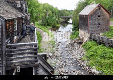 Sägewerk und Holz- MÜHLE, Kings Landing, historische ANGLOPHONEN DORF, Prinz William Parish, Fredericton, New Brunswick, KANADA, NORDAMERIKA Stockfoto