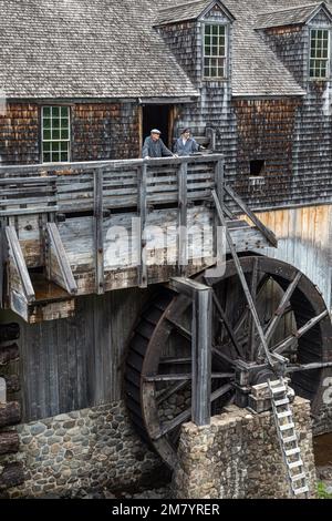 Sägewerk und Holz- MÜHLE, Kings Landing, historische ANGLOPHONEN DORF, Prinz William Parish, Fredericton, New Brunswick, KANADA, NORDAMERIKA Stockfoto