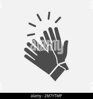 Klatschsymbol isoliert auf weißem Hintergrund. Vektordarstellung. Eps 10. Stock Vektor