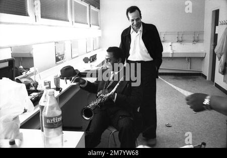 Philippe Gras / Le Pictorium - Archie Shepp, Steve Lacy - 29/7/2013 - Frankreich / Ile-de-France (Region) / Paris - Archie Shepp und Steve Lacy Backstage, Paris, 1976 Stockfoto