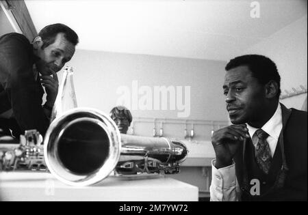 Philippe Gras / Le Pictorium - Archie Shepp, Steve Lacy - 29/7/2013 - Frankreich / Ile-de-France (Region) / Paris - Archie Shepp und Steve Lacy Backstage, Paris, 1976 Stockfoto