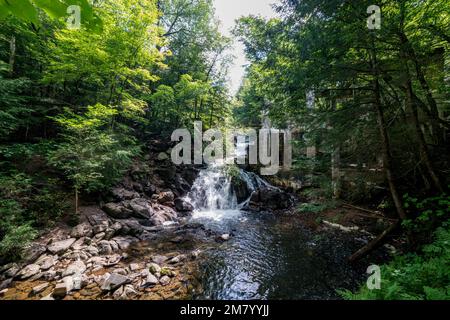 Ruines Carbide Willson, Chelsea, Québec, Kanada Stockfoto