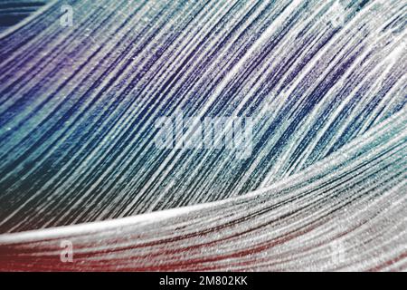 Pinselstriche grungen abstrakte Kurven Texturhintergrund. Geometrische geschwungene Linien und Formen in blauen, roten und violetten Farben Stockfoto