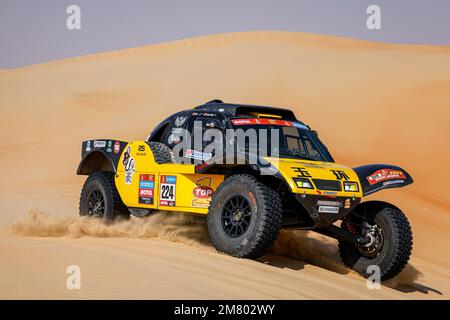 Shaybah, Saudi-Arabien - 11., 2023., 224. Januar WAI Han (chn), MA Li (chn), HANWEI Motorsport Team, SMG, Auto, FIA W2RC, Action during the Stage 10 of the Dakar 2023 between Haradh and Shaybah, on January 11, 2023 in Shaybah, Saudi Arabien - Photo Julien Delfosse / DPPI Stockfoto