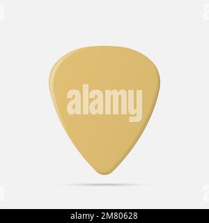 Gitarrenpickel isoliert auf weißem Hintergrund. Vektordarstellung. Eps 10. Stock Vektor