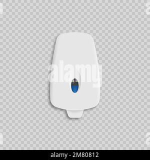 Spender mit Seifenisolierung auf weißem Hintergrund. Vektordarstellung. Eps 10. Stock Vektor