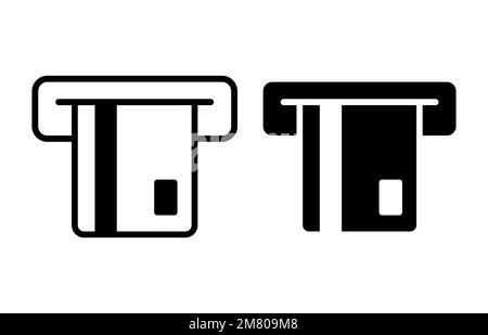 Symbol "Kreditkarte einfügen". Einkaufsschild. Bankautomat-Symbol. Vektordarstellung. Eps 10. Stock Vektor