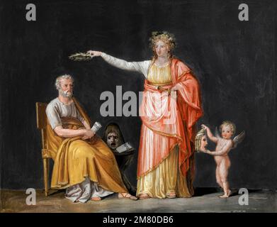 Melpomene & Sophocles von Antonio Canova (1757-1822), tempera, c.1799 Stockfoto