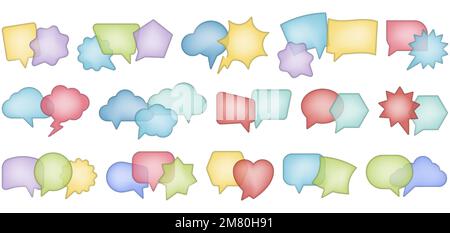Bunte große Sprechblasen. Vektordarstellung. Eps 10. Stock Vektor