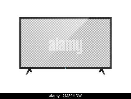 4K TV-Bildschirm. Modell des Gerätebildschirms. LCD- oder LED-fernseher. Vektordarstellung. Eps 10. Stock Vektor