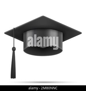 Realistischer Abschluss an Hochschule, High School oder Universität. Vektordarstellung. Eps 10. Stock Vektor