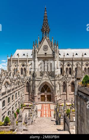 Basilika des Nationalgelübdes in Quito in Südamerika Stockfoto