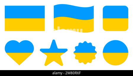 Flagge der Ukraine. Ukrainische Flagge. Vektordarstellung. Eps 10. Stock Vektor